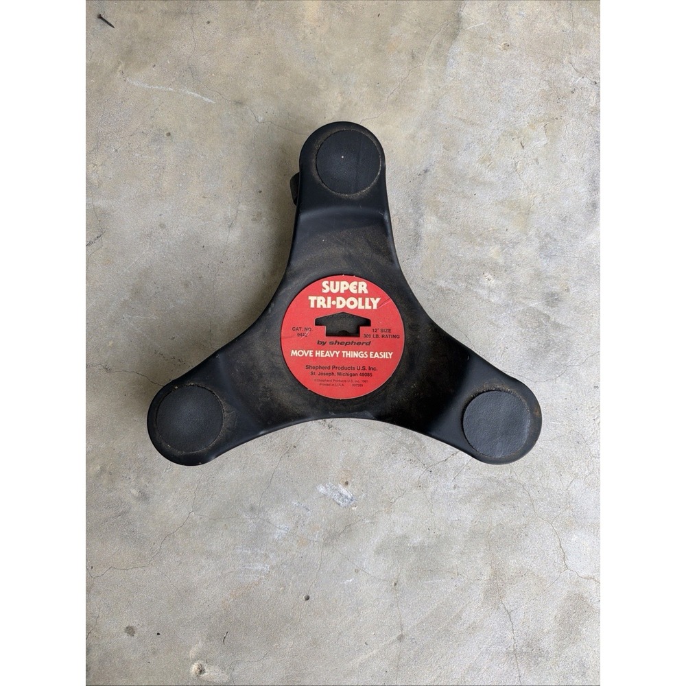 Used: 9442 Shephard 12" Move It Steel Tri-Dolly‎ 300 Pound Capacity 039003094426